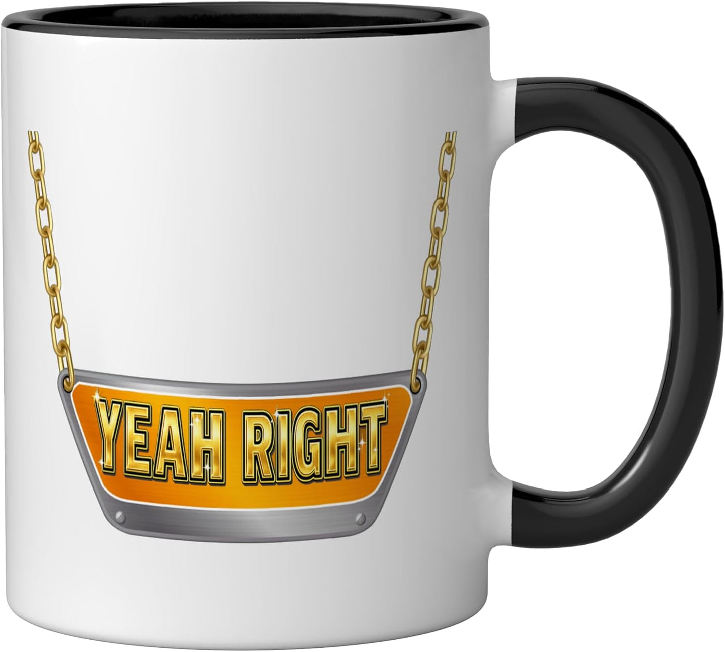 Taza Cerámica con Dibujo Naranja Negro Blanco