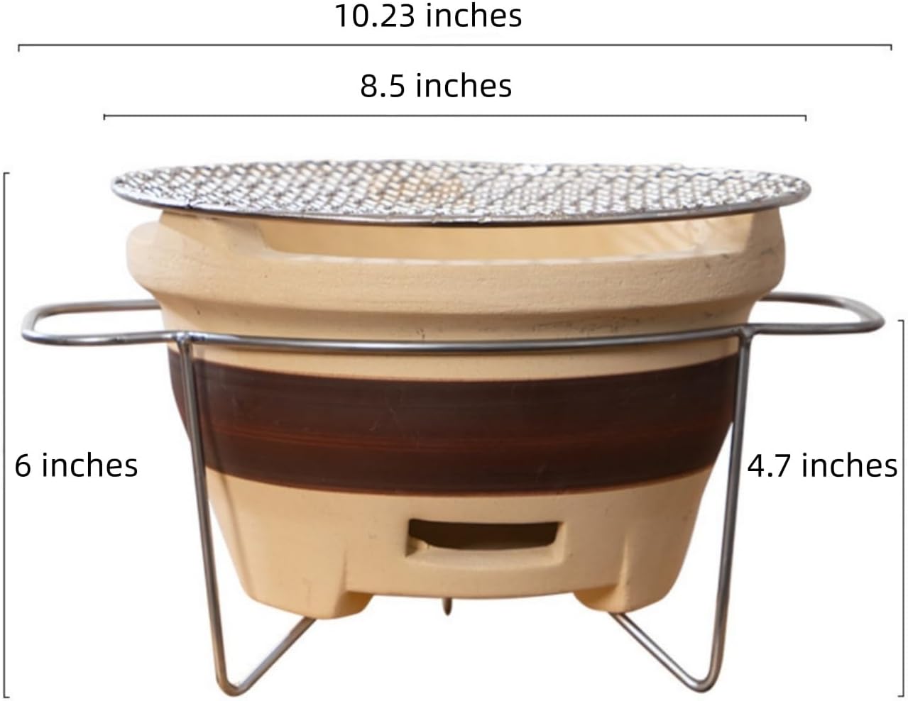 Tetera Cerámica 0.5L con Calentador Mini Parrilla