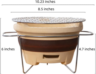 Tetera Cerámica 0.5L con Calentador Mini Parrilla