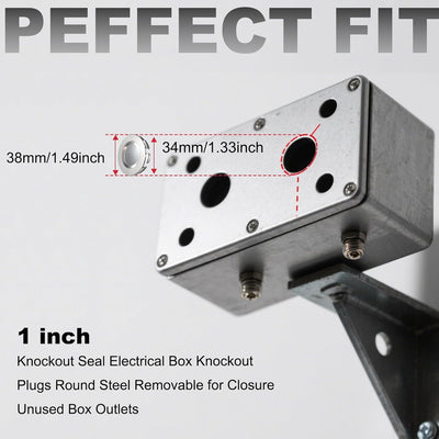 12 Tapones Acero Inox Caja Eléctrica 1pulg Sellos Extraibles