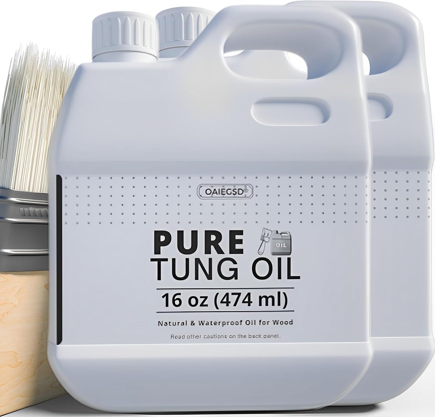 Aceite tung puro para madera exterior con cepillo