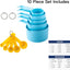 Set Tazas y Cucharas Medidoras Apilables Fáciles de Leer