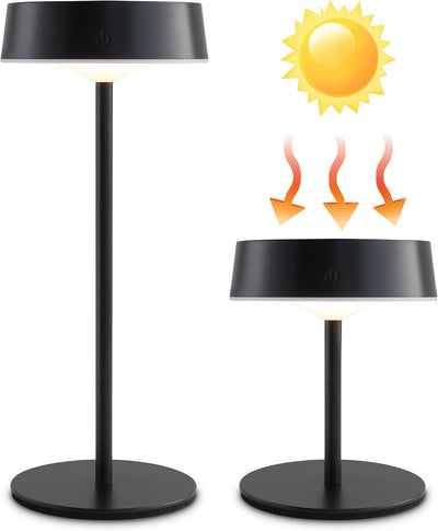 Set 2 Lámparas Solares Mesa Inalámbricas Impermeables