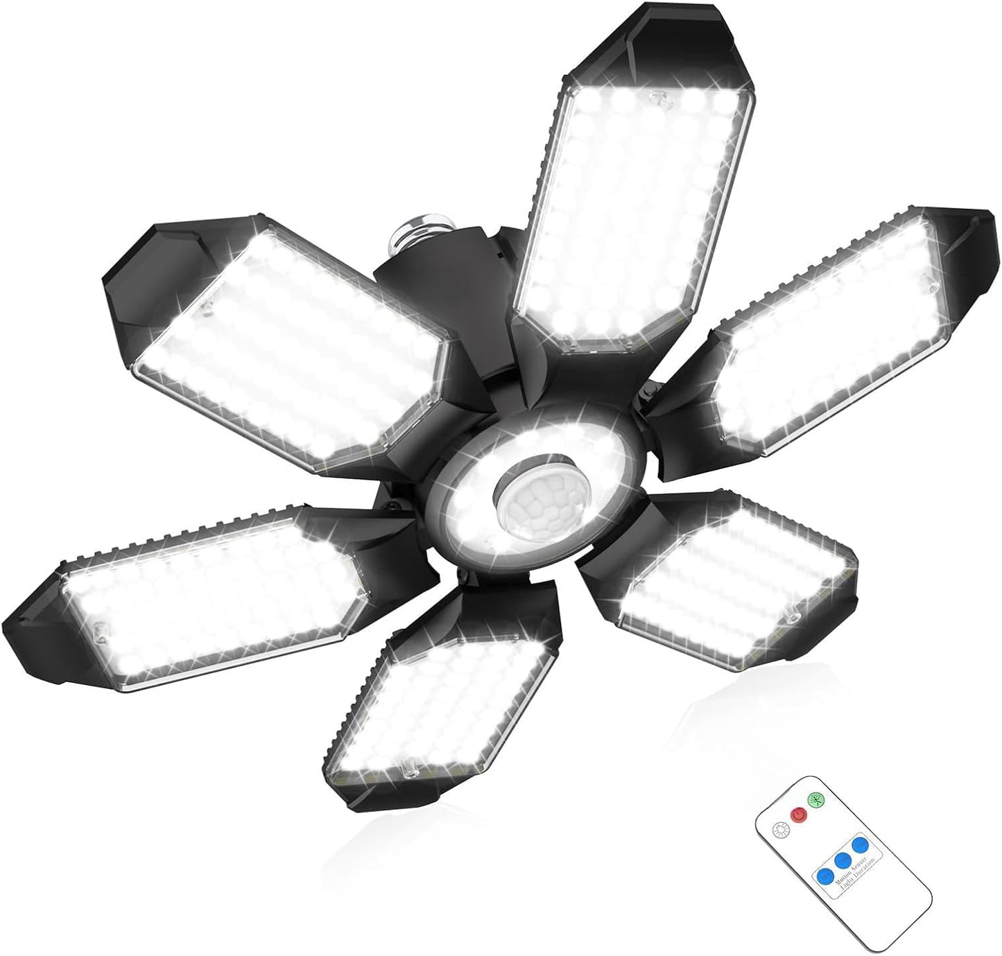 Luz LED garaje sensor movimiento 15000lm 6500K