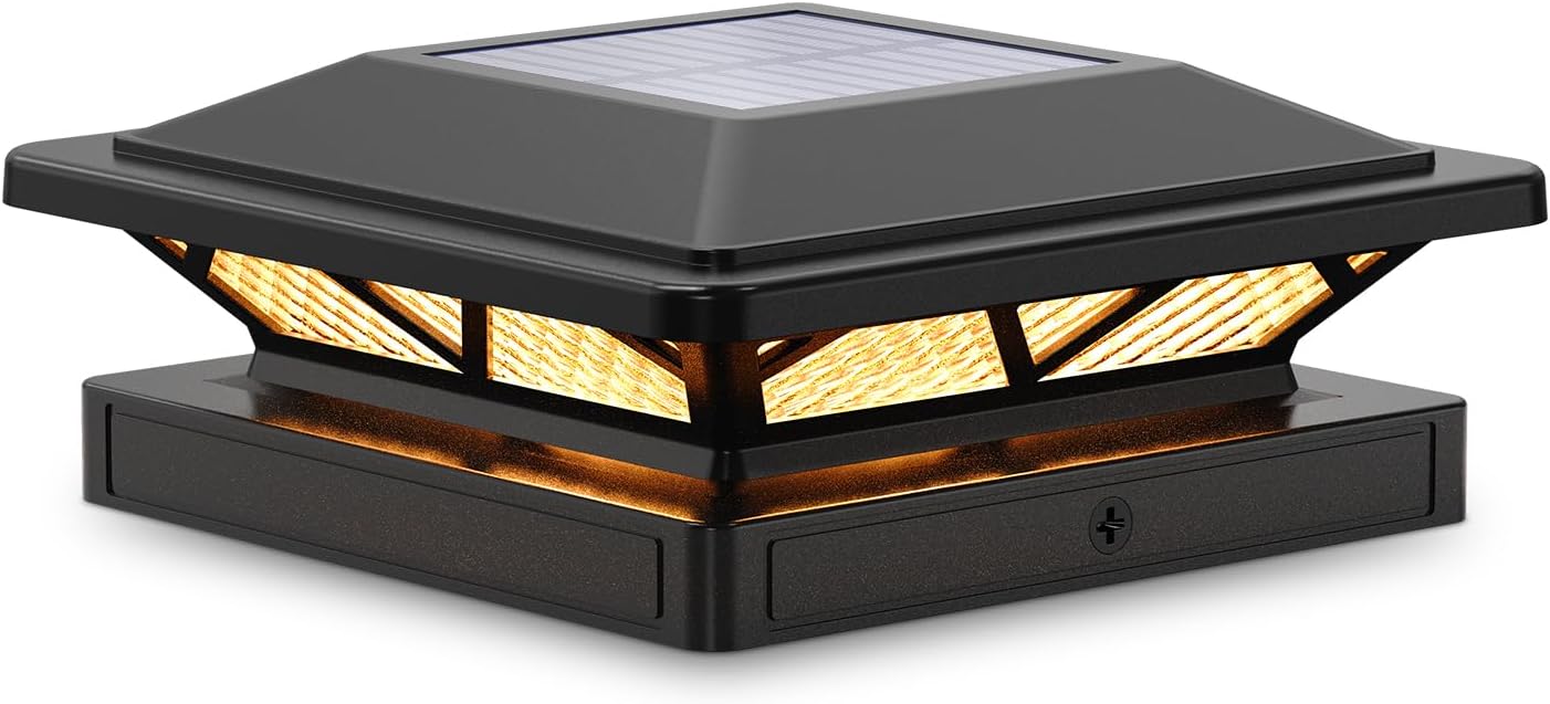 Luz solar para tapa poste 3.5x3.5 a 5x5 pulg impermeable