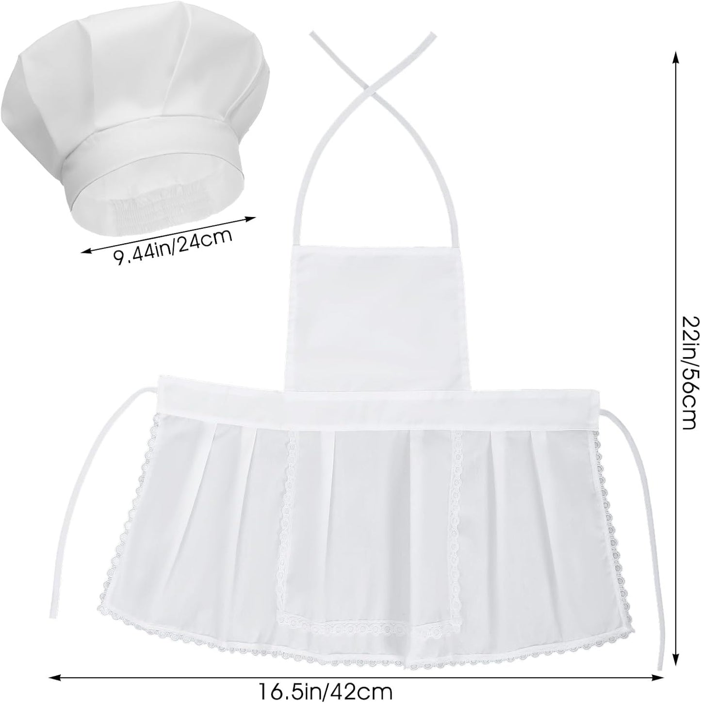 Disfraz chef para bebé con delantal ajustable niña