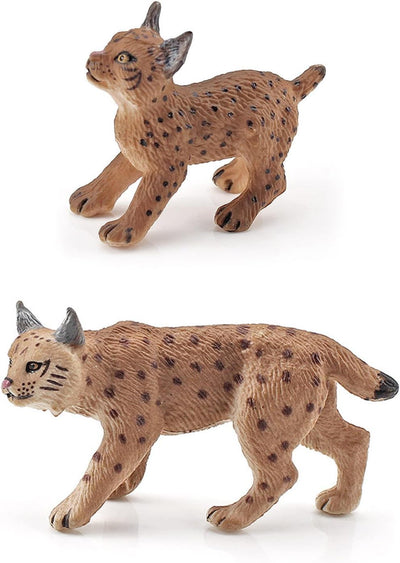2 Pzas Figura Lince Plástico Decoración Navidad