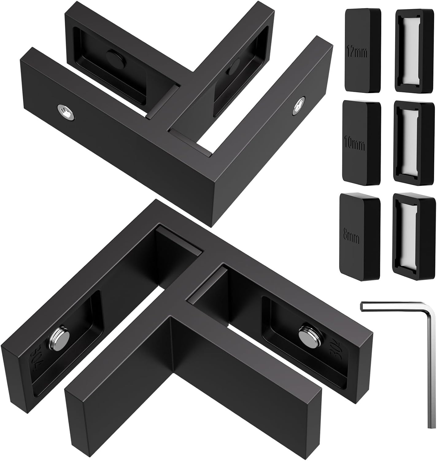 Abrazadera vidrio acero inox balaustrada 3/8-1/2"