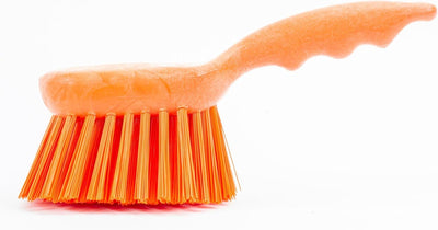 Cepillo utilitario plástico con agujero para colgar 8pulg naranja