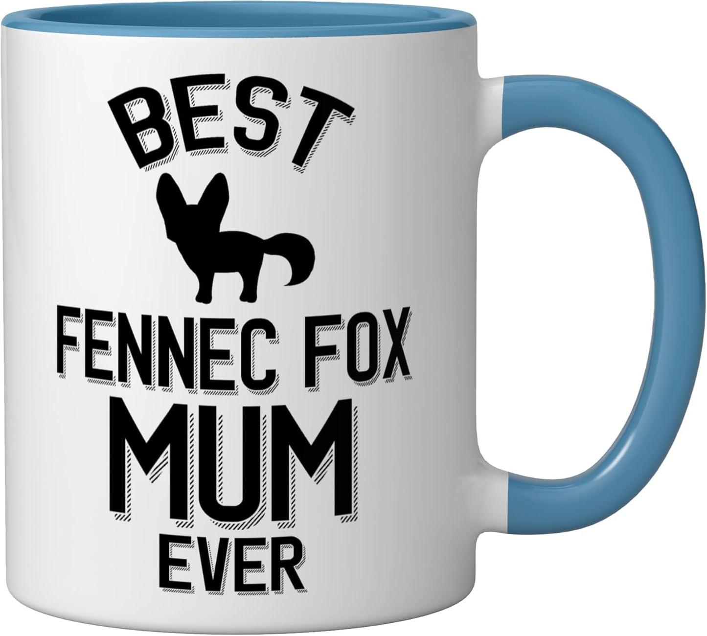 Taza Cerámica Fennec Fox Azul/Blanco