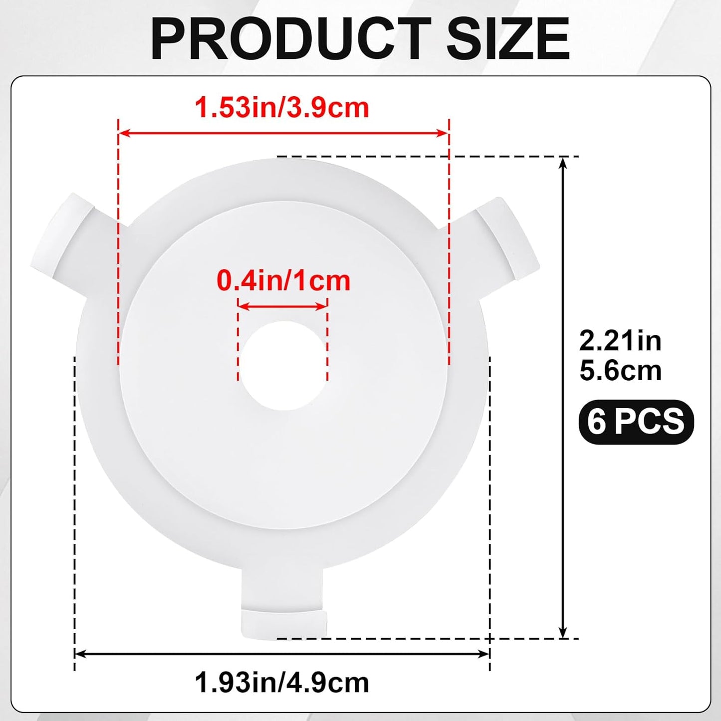6 Anillos Adaptadores Pantalla Lámpara E27 Plástico