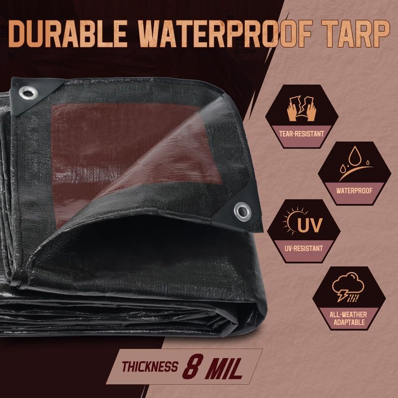 Lona impermeable polietileno 8mil UV 10x12ft