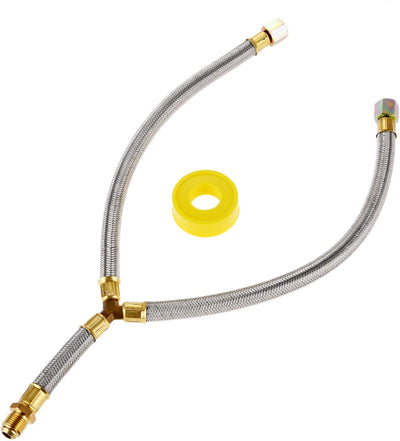 Tubo trenzado divisor gas propano 3/8 pulg adaptador chimenea