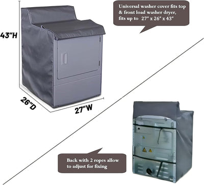 Funda lavadora/secadora exterior impermeable grande 27