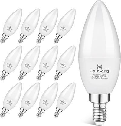 Set 12 Bombillas LED E12 6W 4000K