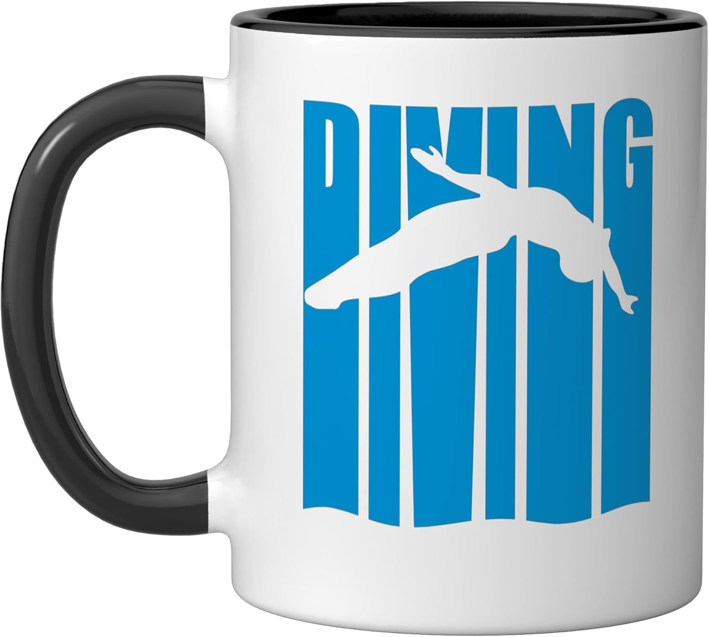 Taza Cerámica Diseño Springboard Negro/Blanco