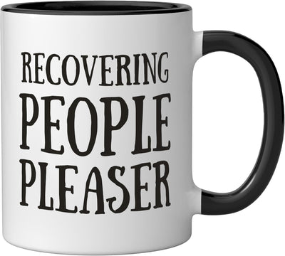 Taza cerámica divertida y sarcástica para recuperar personas