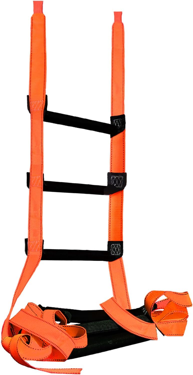Escalera de cuerda seguridad 16.5ft 2 ganchos para hogar 2-3 pisos