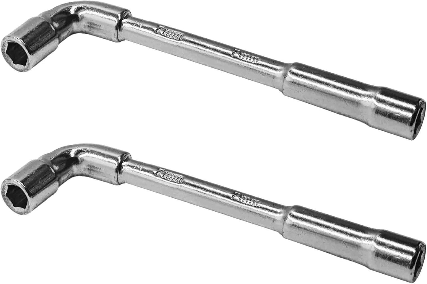 Llave hexagonal L métrica 0.276pulg Cr-V cromada doble cabeza