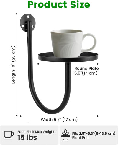 Macetas pared estante soporte plantas metal decorativo set 3