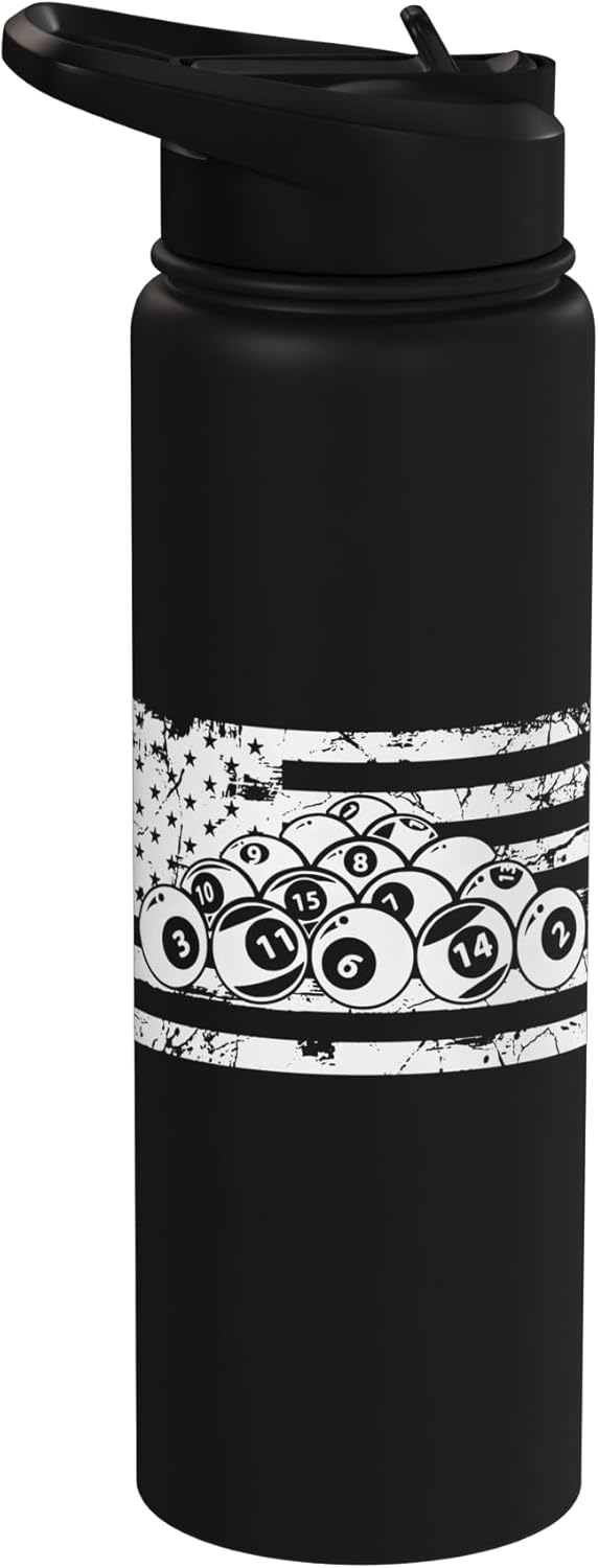 Bolso de agua aislado con bandera estadounidense acero inoxidable