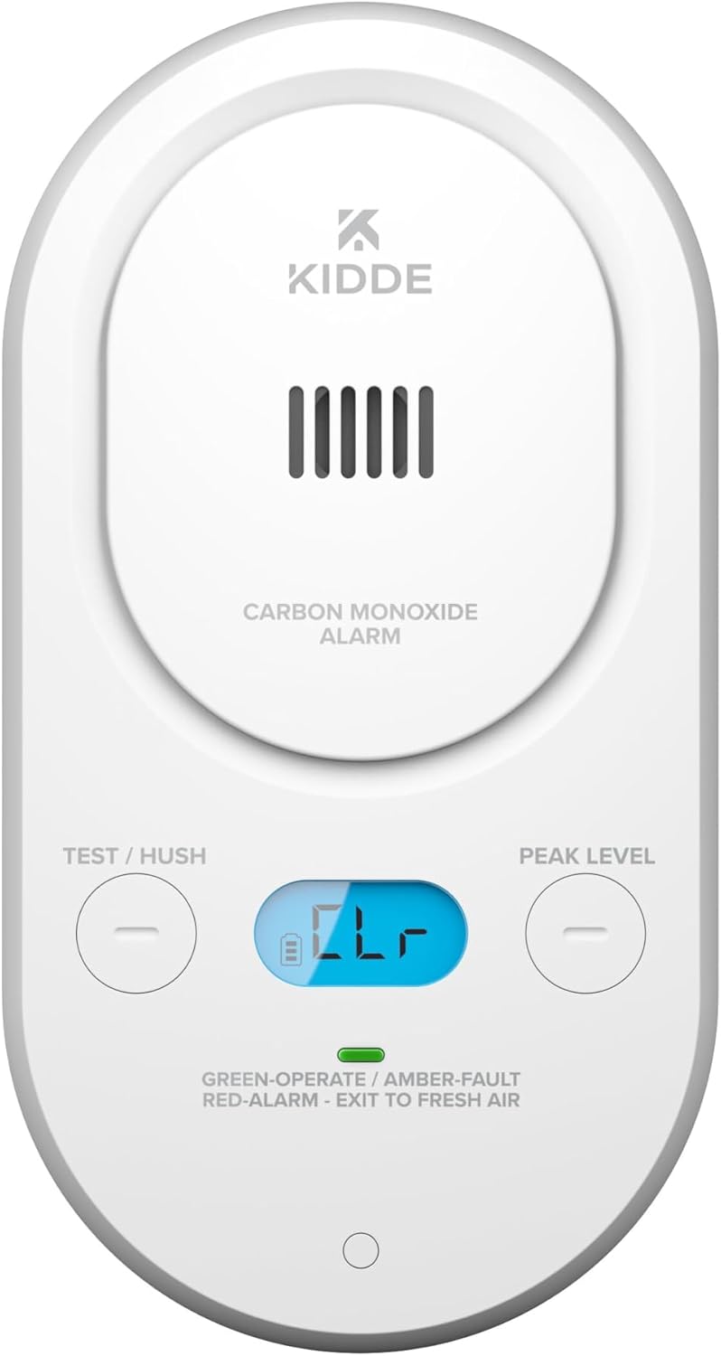Detector CO enchufable con batería AA pantalla digital alarma 85 dB