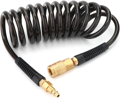Manguera aire espiral PU 1/4x10ft con restrictor