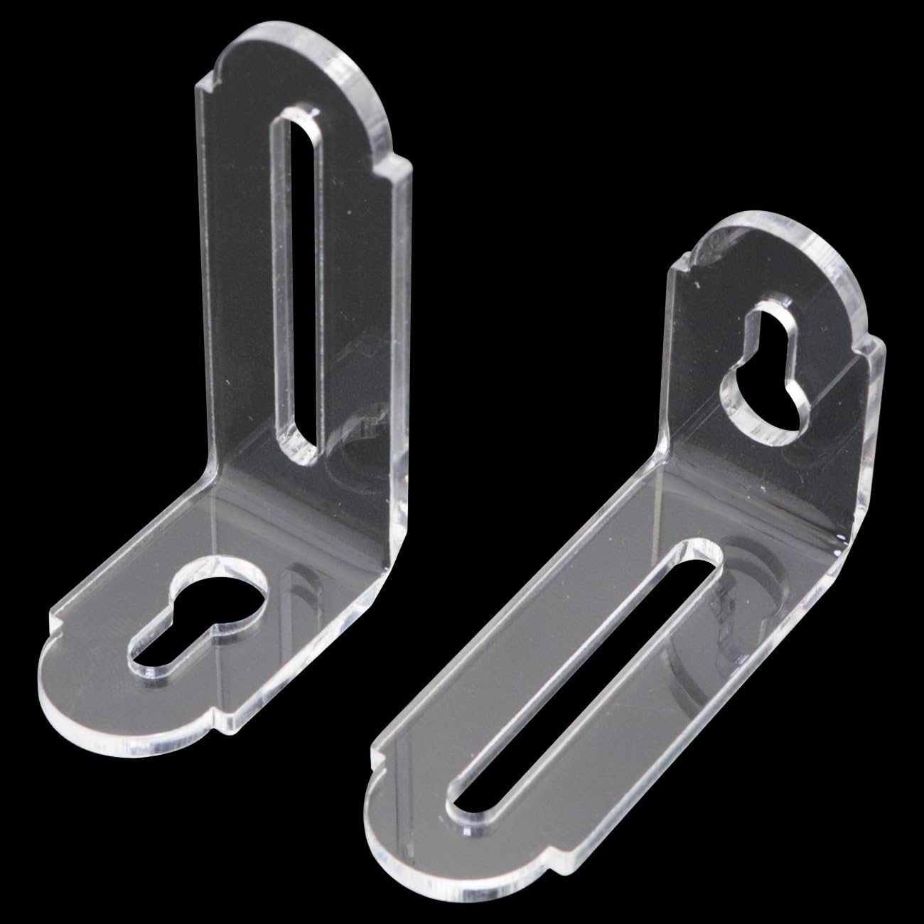 8 Soportes Acrílicos L Autoajustables 1.299x2.165pulg