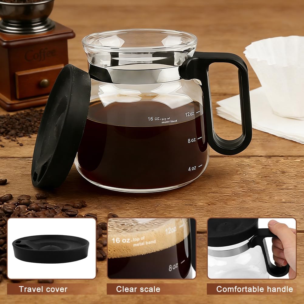 Juego de tazas de café de vidrio con 4 cucharas medidoras