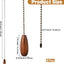 Extensión cadenas abanico 16.73pulg set 6 decorativas madera