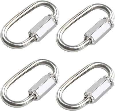 Set 4 Eslabones D Acero Inox M4 Para Cadena Uso Exterior