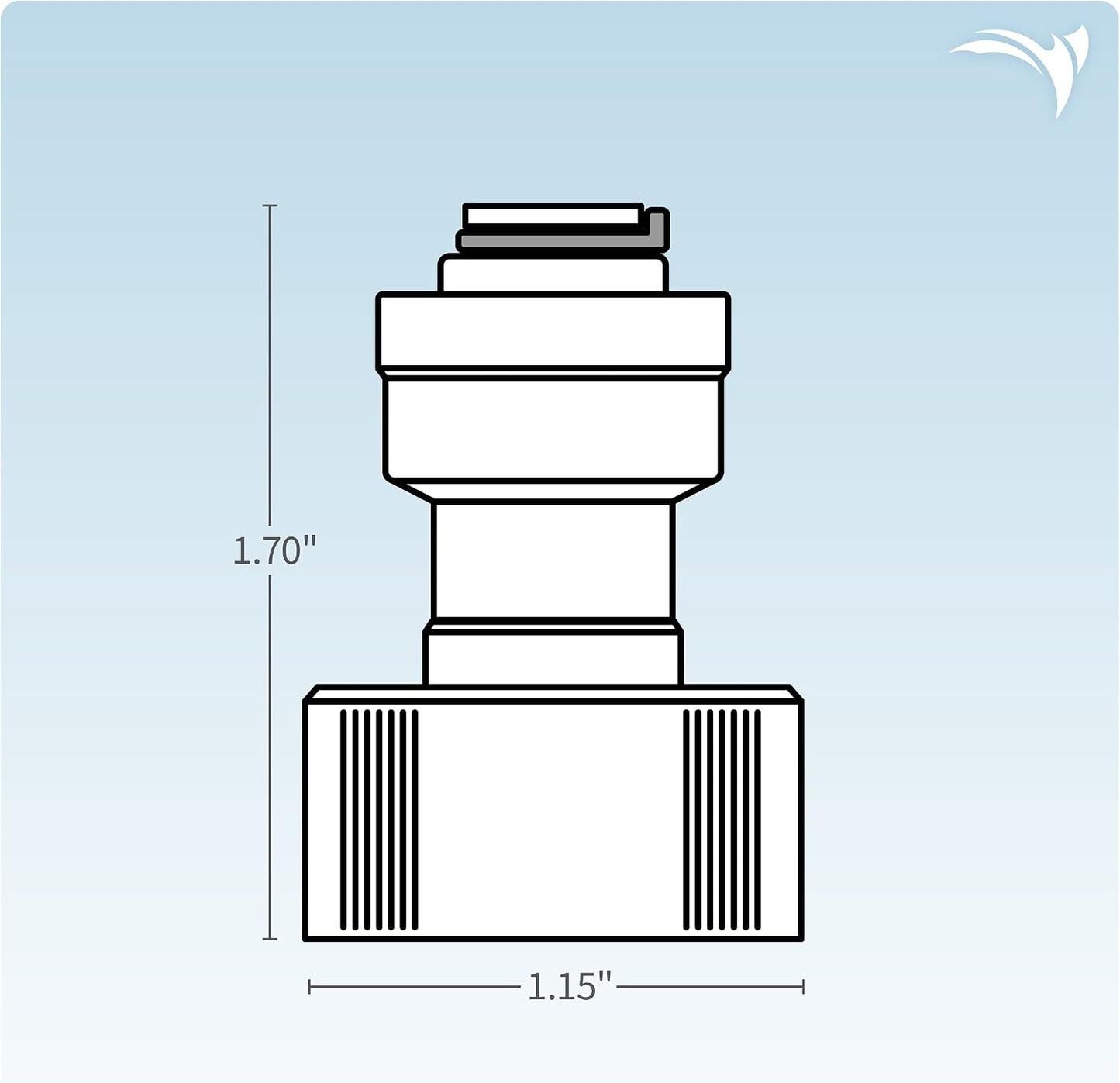 Conector grifo manguera jardín 1/4" pack 2