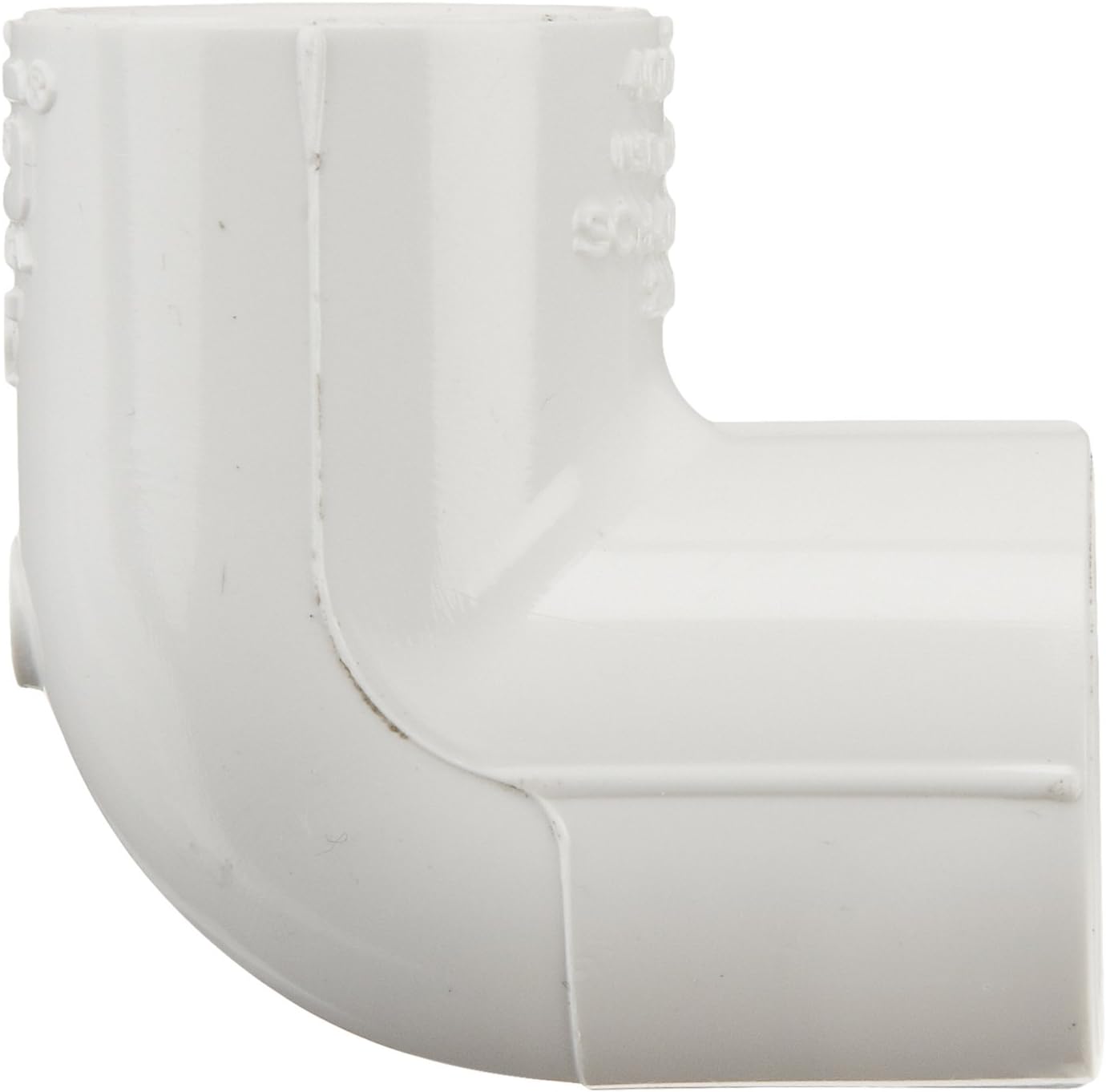 Codo PVC 90 grados horario 40 1-1/2 pulg blanco