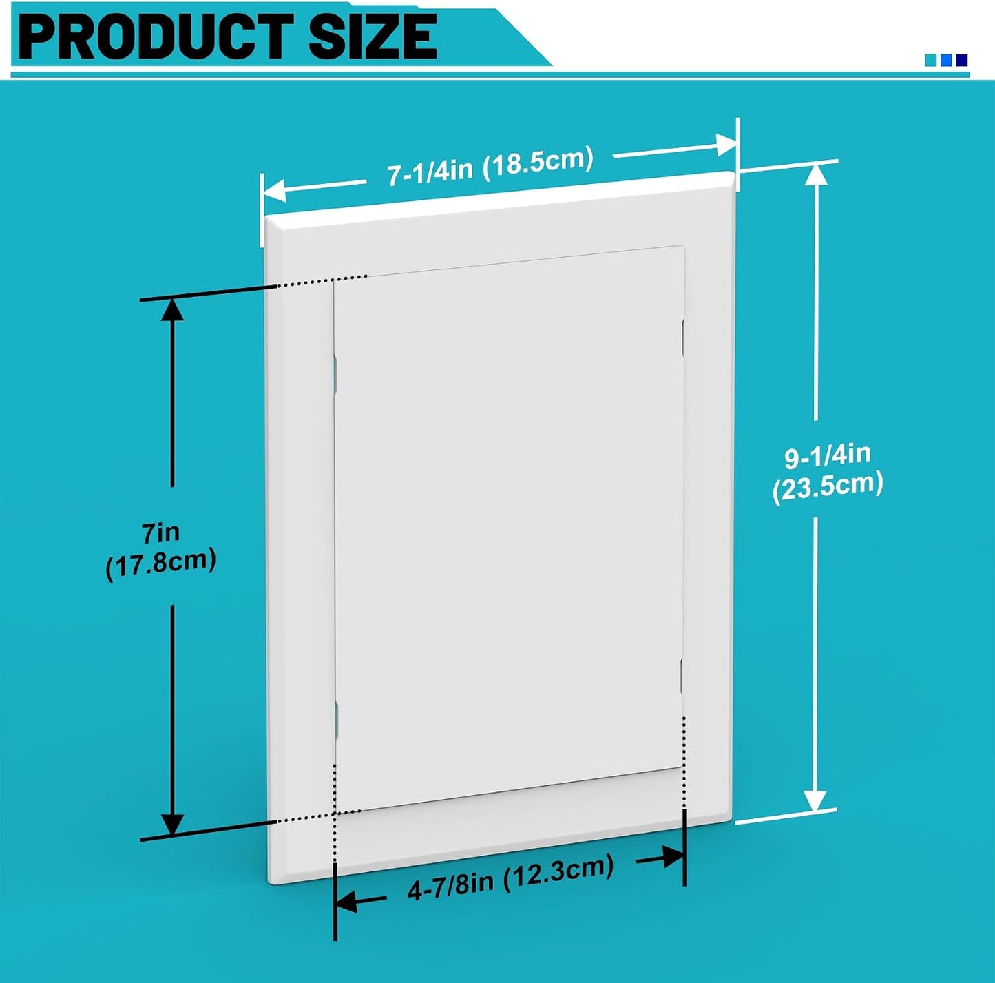 Panel acceso autoadhesivo plástico ABS 4-7/8x7pulg