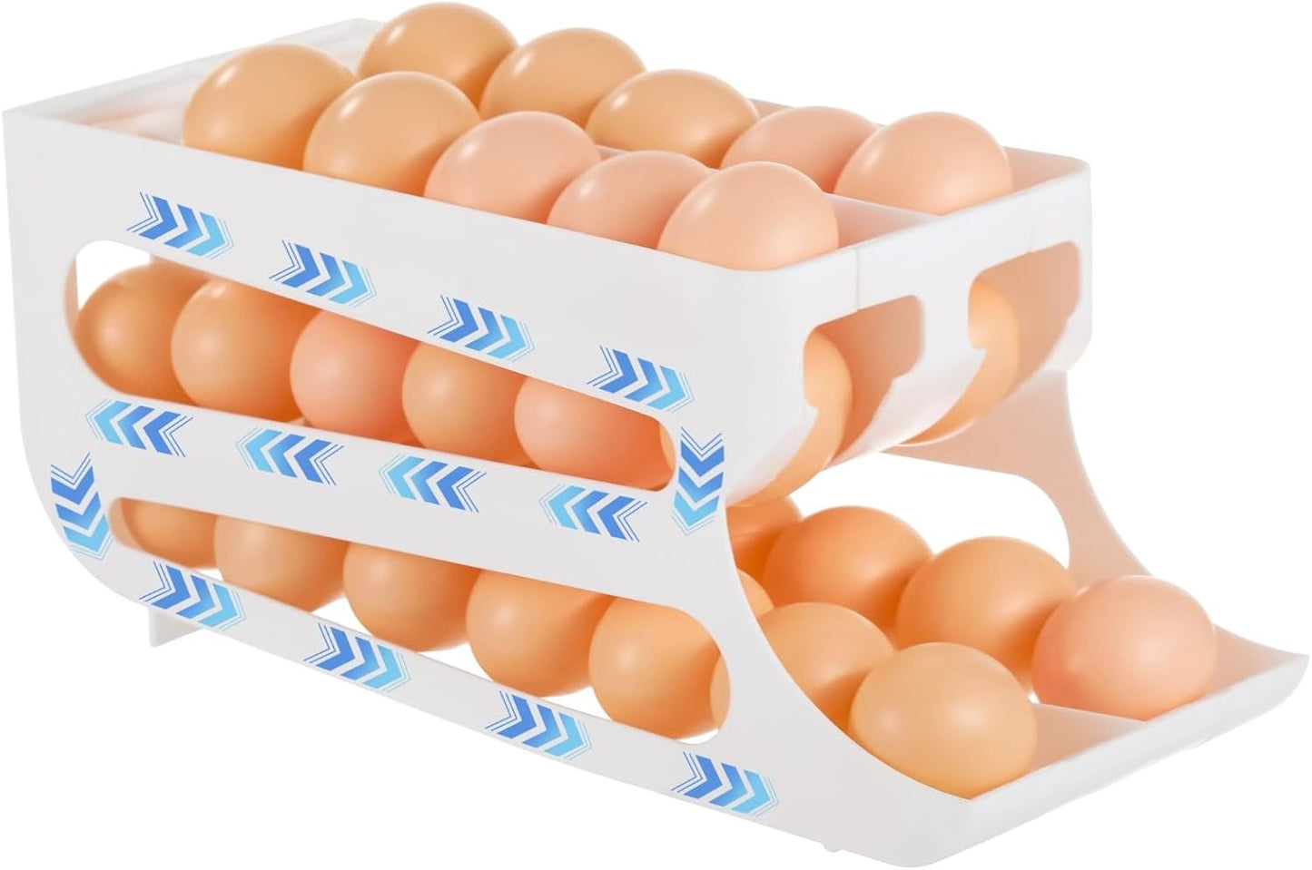 Soporte huevos refrigerador dispensador automatico 3 niveles
