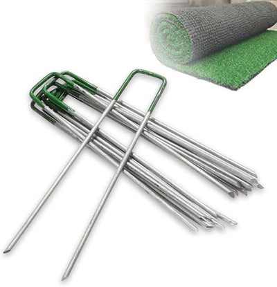 Clavijas hierba artificial verde medio 50x6pulg