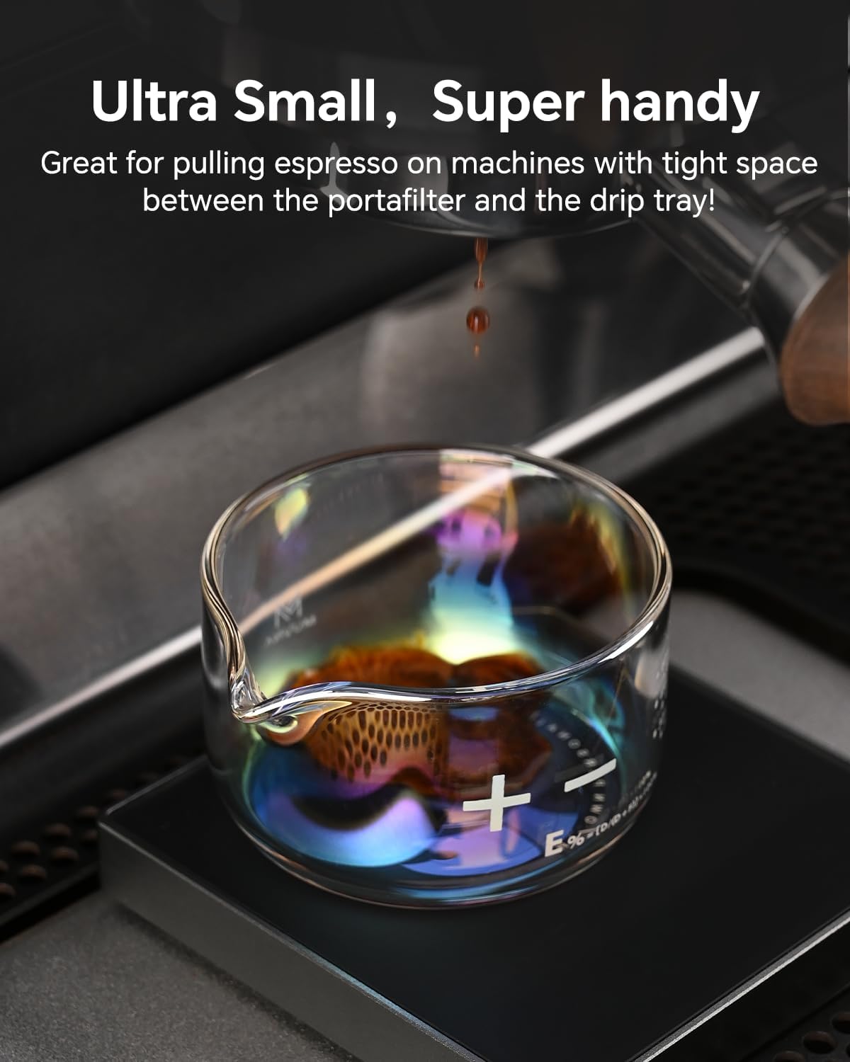Tazas medidoras de café expreso de vidrio con capacidad 3 oz
