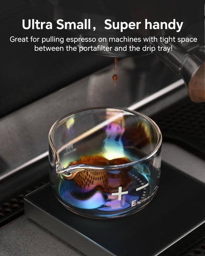 Tazas medidoras de café expreso de vidrio con capacidad 3 oz
