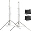 2 Soportes Luz Acero Inox 9.2ft Adaptador 1/4-3/8