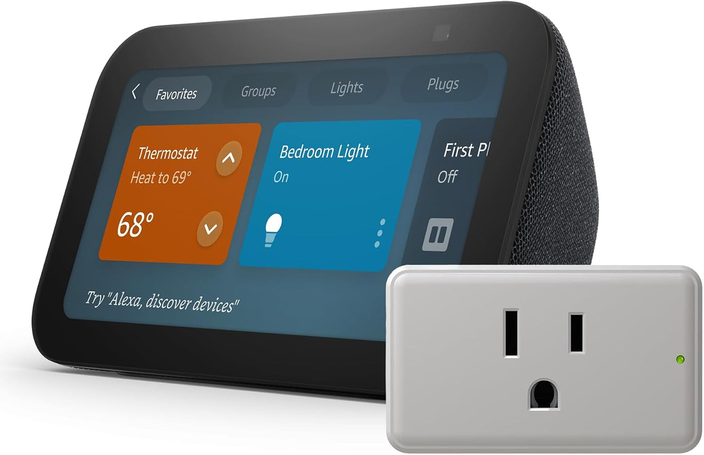 Echo Show 5 con enchufe inteligente Legrand