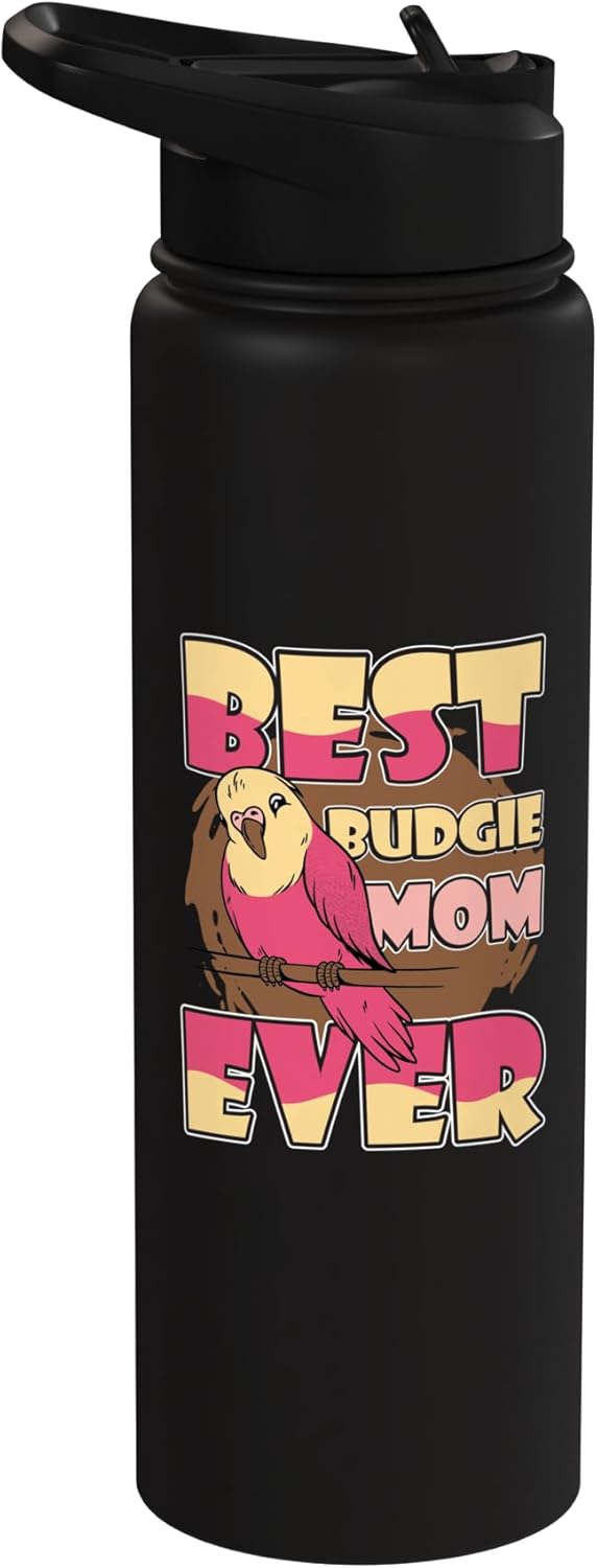 Botella agua acero inox aislada Best Budgie Mom Ever