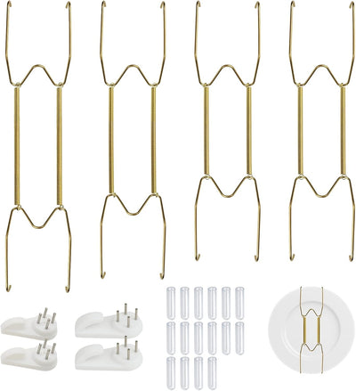Perchas para placas pared set 4 soportes ajustables acero inox