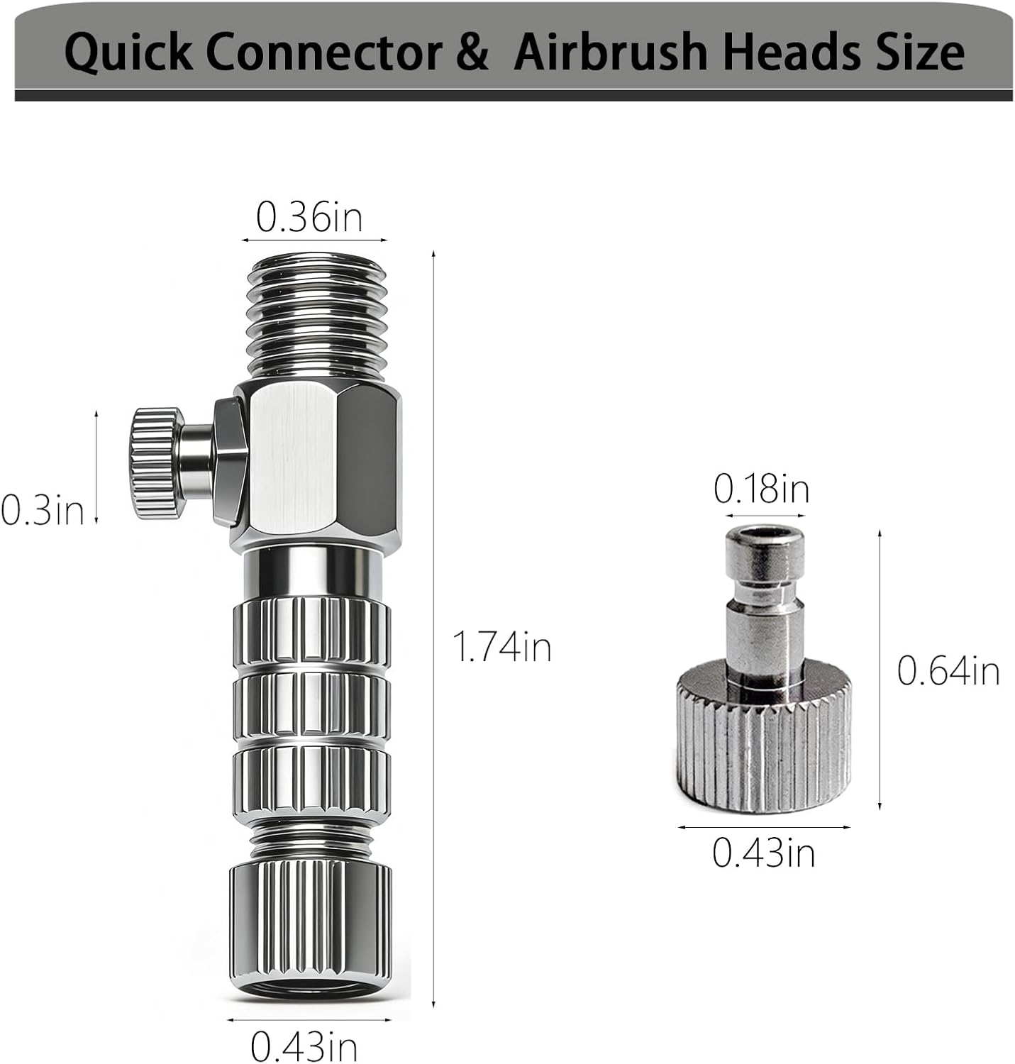 5 Accesorios Desconexión Rápida 1/8pulg Kit Macho Hembra