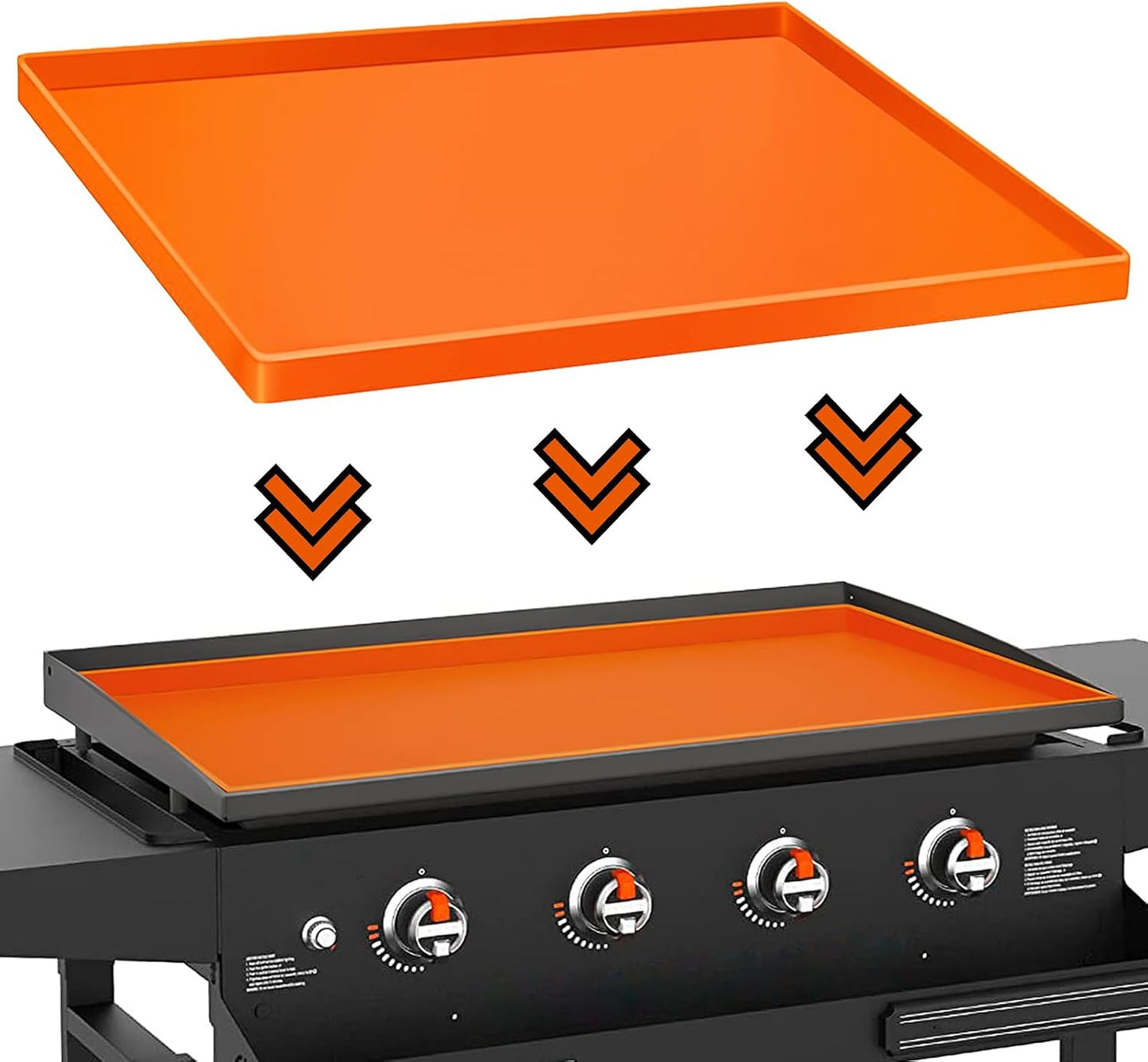 Alfombrilla silicona grado alimenticio para Blackstone naranja