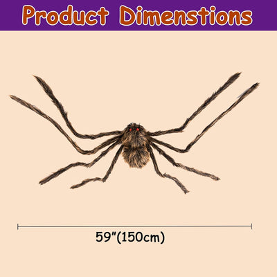 Araña decoración 59pulg realista para Halloween