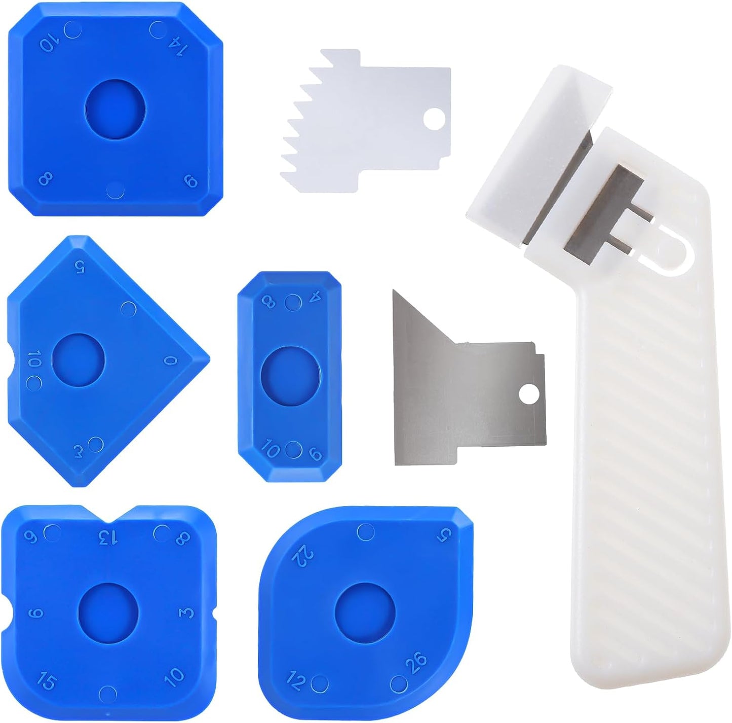 Set 6 herramientas calafateo silicona raspador portátil