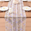 Camino de mesa floral lila para primavera y verano, gasa de 10 pies, flores transparentes