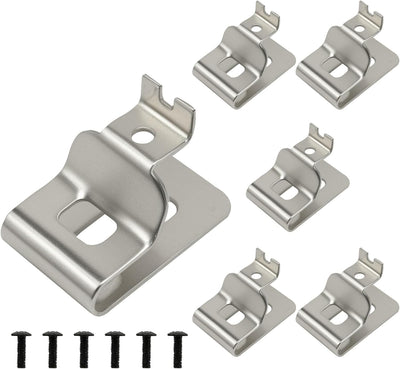 Set 6 Clips Acero Inox para Cinturón Herramientas Eléctricas