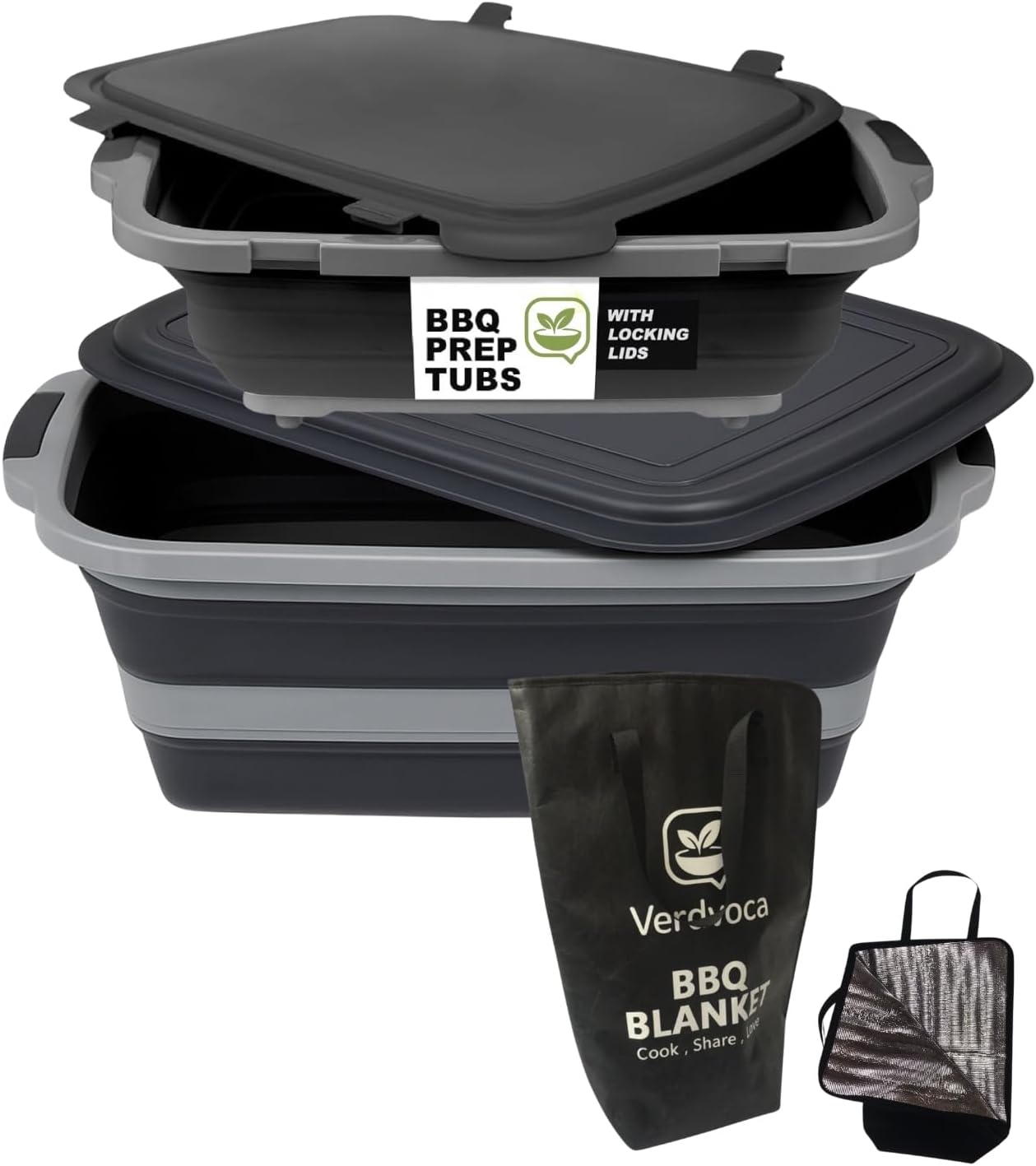 Set 2 Tubos Colapsables BBQ 30L y 16L