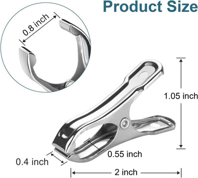 36 Clips Invernadero Acero Inox para Red y Cubierta